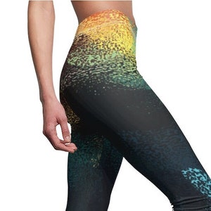 Yoga Leggings Women&#39;s Cut Sew Casual Skinny fit Leggings Super Soft Colorful Printed with Artistic Abstract Art Patterns
