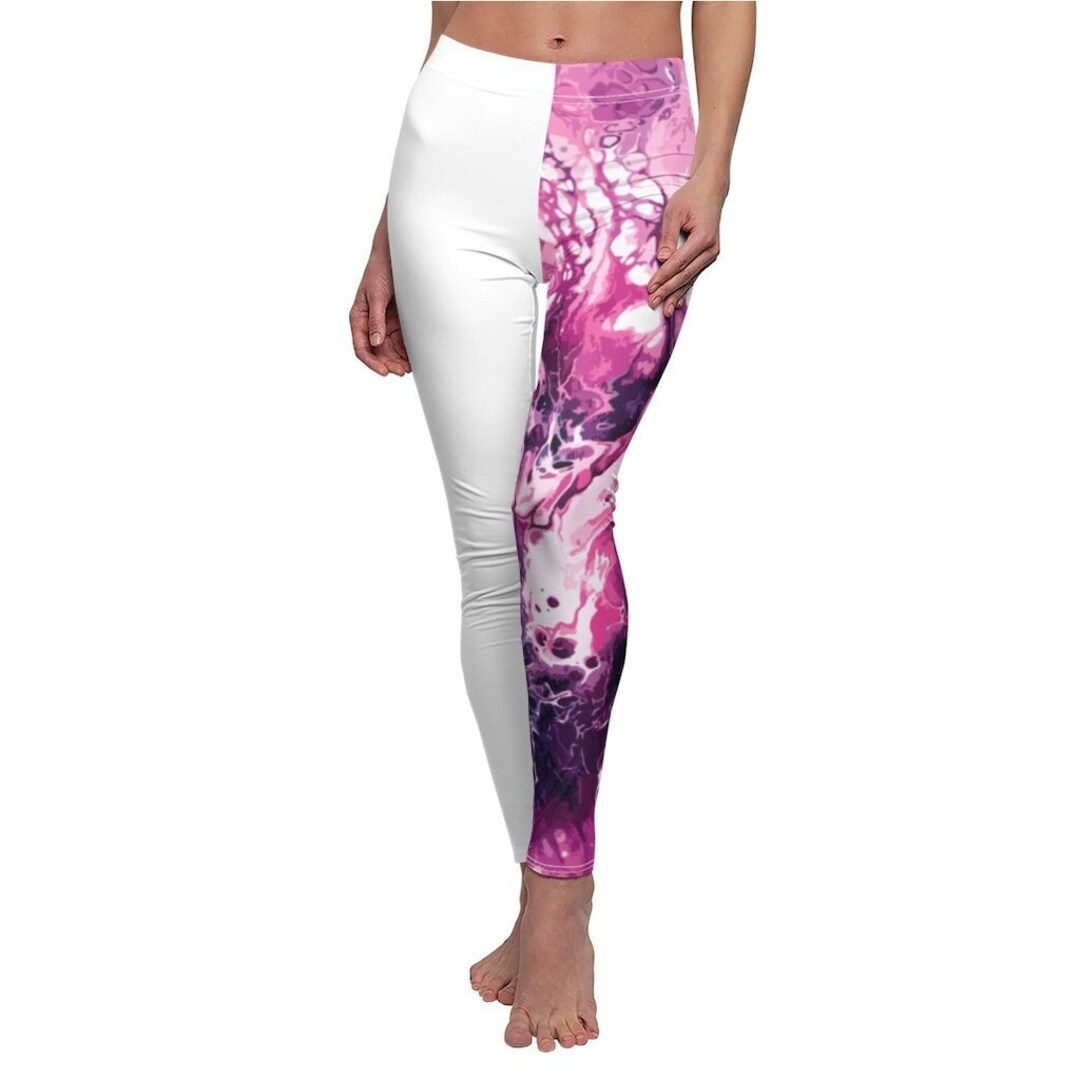 Yoga Leggings With Different Colored Legs Women's Gym - Etsy