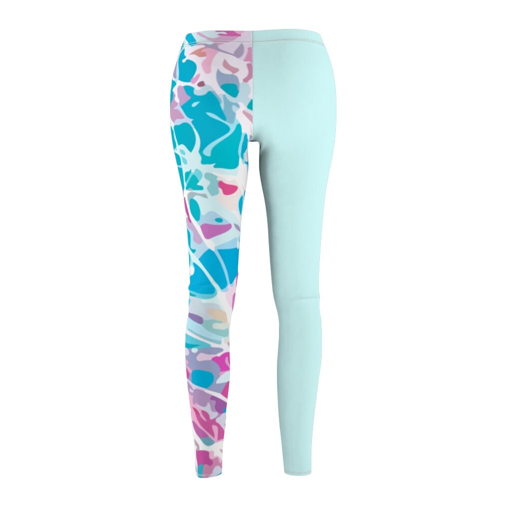 Yoga Leggings With Different Colored Legs, Women's Gym Workout Leggings ...