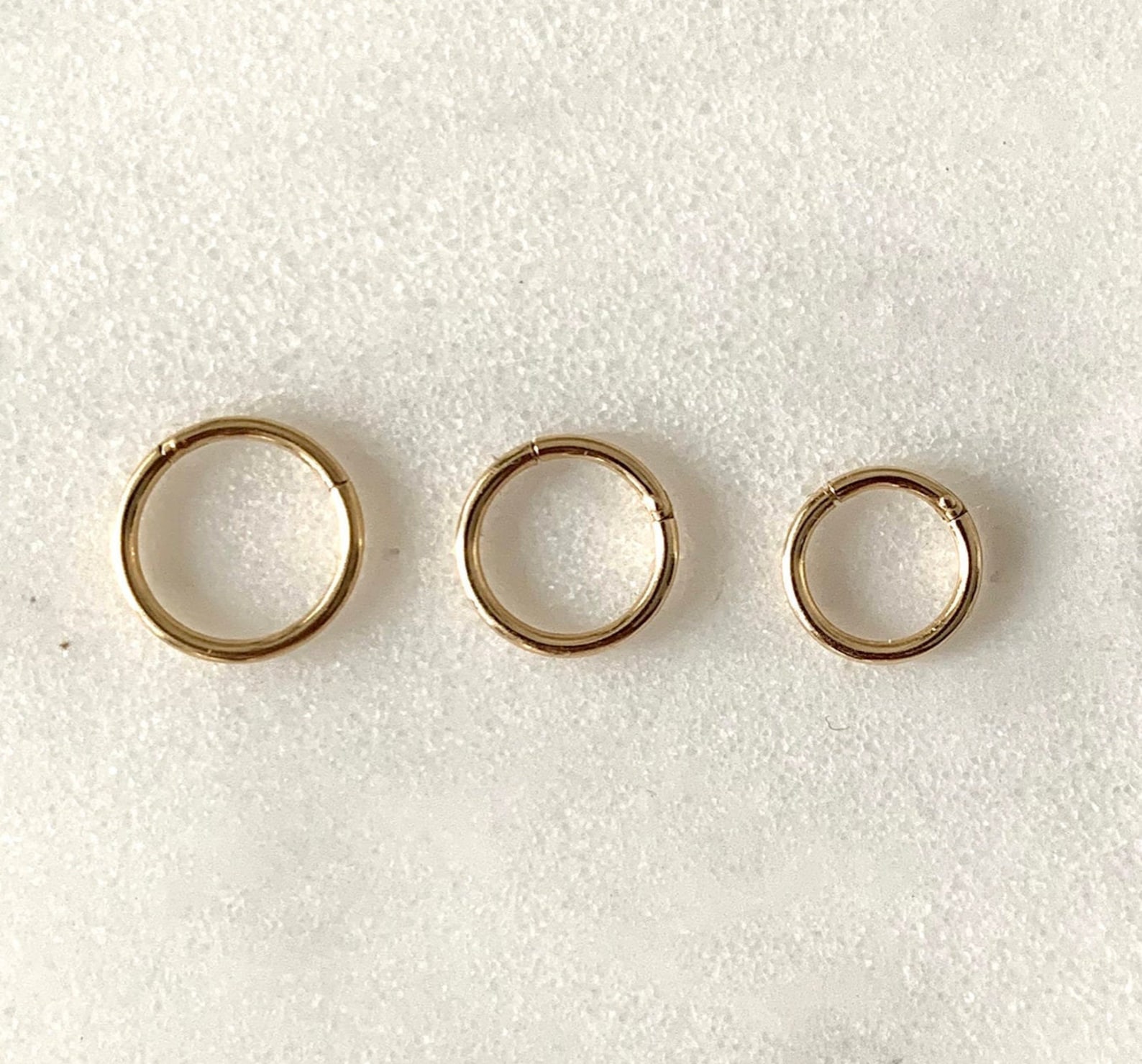 9ct Gold Huggie Clicker Hoop Earring Solid Gold Helix Hoop Etsy UK