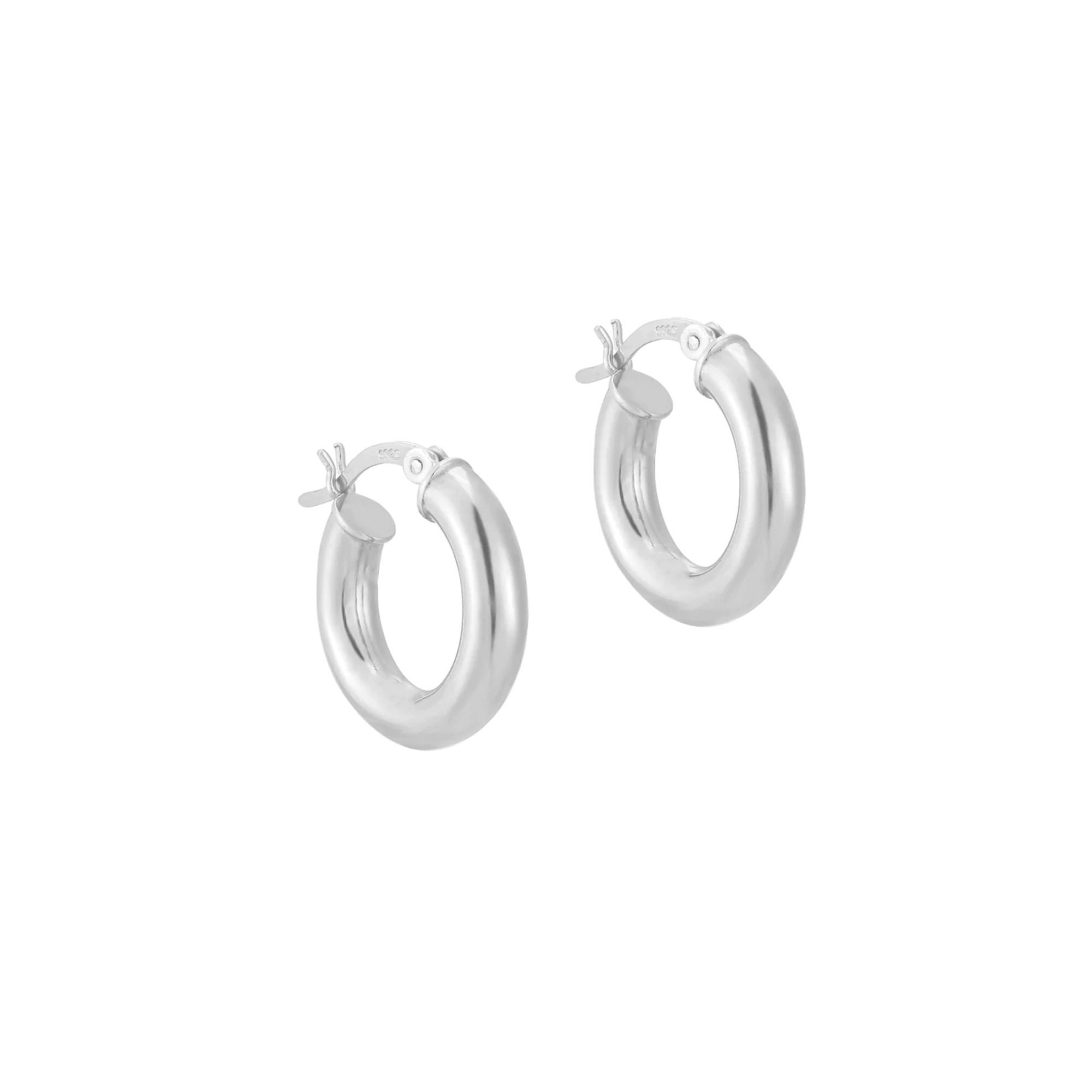 Chunky Silver Hoop Earrings Thick Silver Hoop Earrings Etsy UK