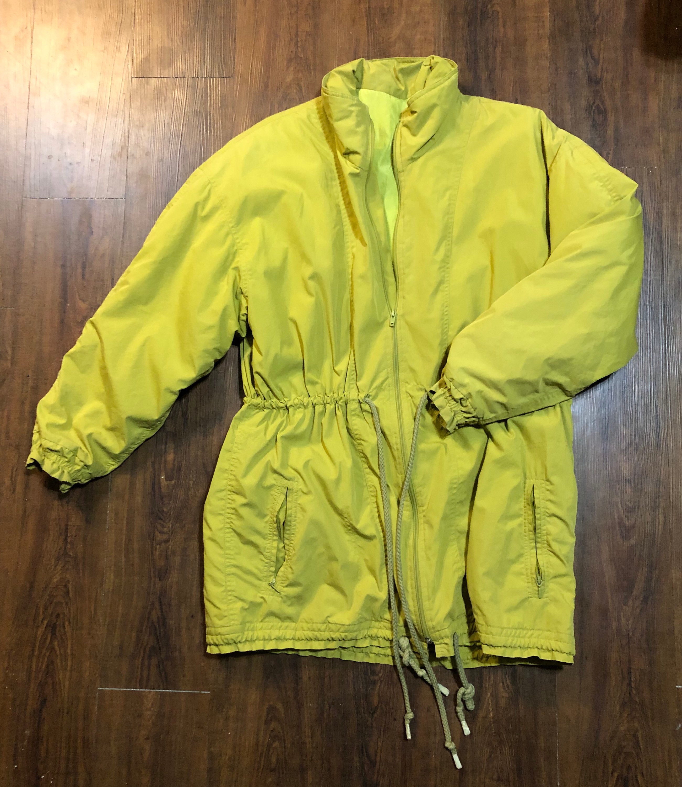 Unisex women's men's lime green yellow winter jacket | Etsy