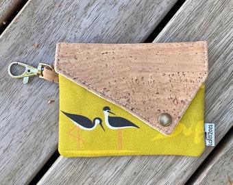 Black-necked Stilt Snap Wallet | Eco-friendly Keychain Pouch | Birding