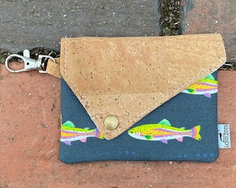 Portemonnee Rainbow Trout Snap | Milieuvriendelijk sleutelhangerzakje | Vissencadeau