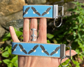 Bald Eagle Keychain | Cork and Canvas | Eco-friendly | Wildlife, Birds