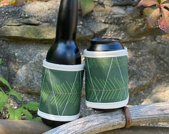 Pine Needles Drink Wrap | | Eco-friendly Hemp and Linen Cozy | Nature Gift