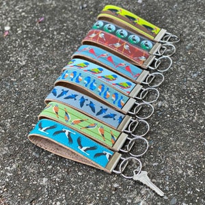 Birder Cork Keychains | Kestrel, Osprey, Cardinal, Chickadee, Painted Bunting, Blue Bird, Pileated Woodpecker, Tree Swallow, Sea Eagle