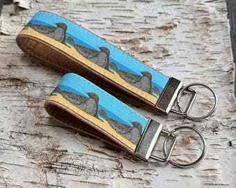 Gray Seal Keychain | Cork and Canvas | Eco-friendly | Nature, Ocean