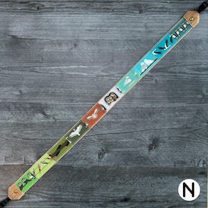 Dragonne pour jumelles/appareil photo Patchwork Birds | Respectueux de l'environnement | Observation des oiseaux, oiseaux de rivage, hiboux, oiseaux chanteurs Strap N