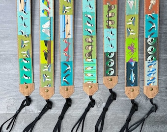 Patchwork Birds Binocular/Camera Strap | Eco-friendly | Birding, Shorebirds, Owls, Song birds
