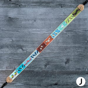 Dragonne pour jumelles/appareil photo Patchwork Birds | Respectueux de l'environnement | Observation des oiseaux, oiseaux de rivage, hiboux, oiseaux chanteurs Strap J