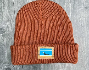 Skimmer Beanie | hemp and Organic Cotton | Eco-friendly Gift for Bird Lover | Hat, Cap, Knitted