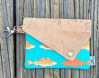 Cod Snap Wallet | Eco-friendly Keychain Pouch | Fishing Gift