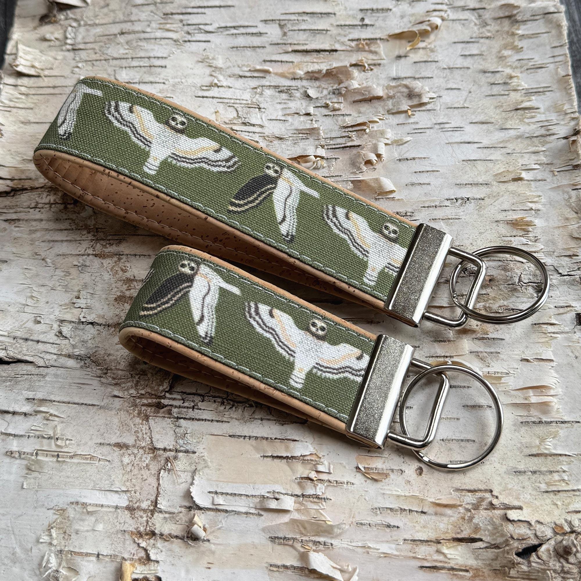 Short-eared Owl Keychain | Cork and Canvas | Eco-friendly | Wildlife, Birdwatching