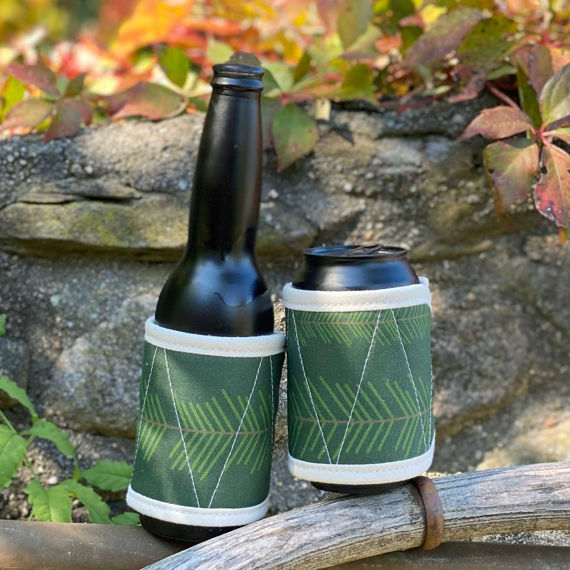 Pine Needles Drink Wrap | | Eco-friendly Hemp and Linen Cozy | Nature Gift
