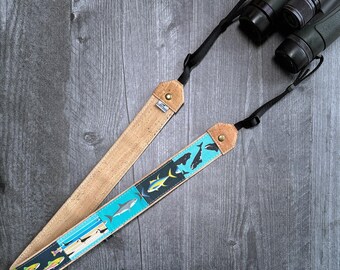 Patchwork Optics Strap (W) | Binoculars, Camera | Eco-friendly | Fishing, Marine Biology