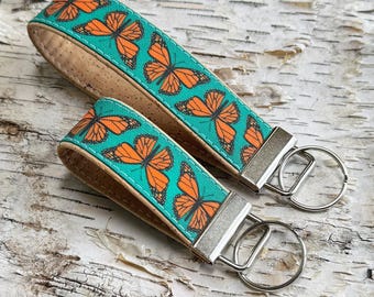 Monarch Butterfly Keychain | Cork and Canvas | Eco-friendly | Wildlife, Nature
