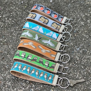 Owl Cork Keychain | Snowy Owl, Saw-whet Owl, Burrowing Owl, Screech Owl, Barred Owl, Short-eared Owl, Long-eared Owl | Eco-friendly