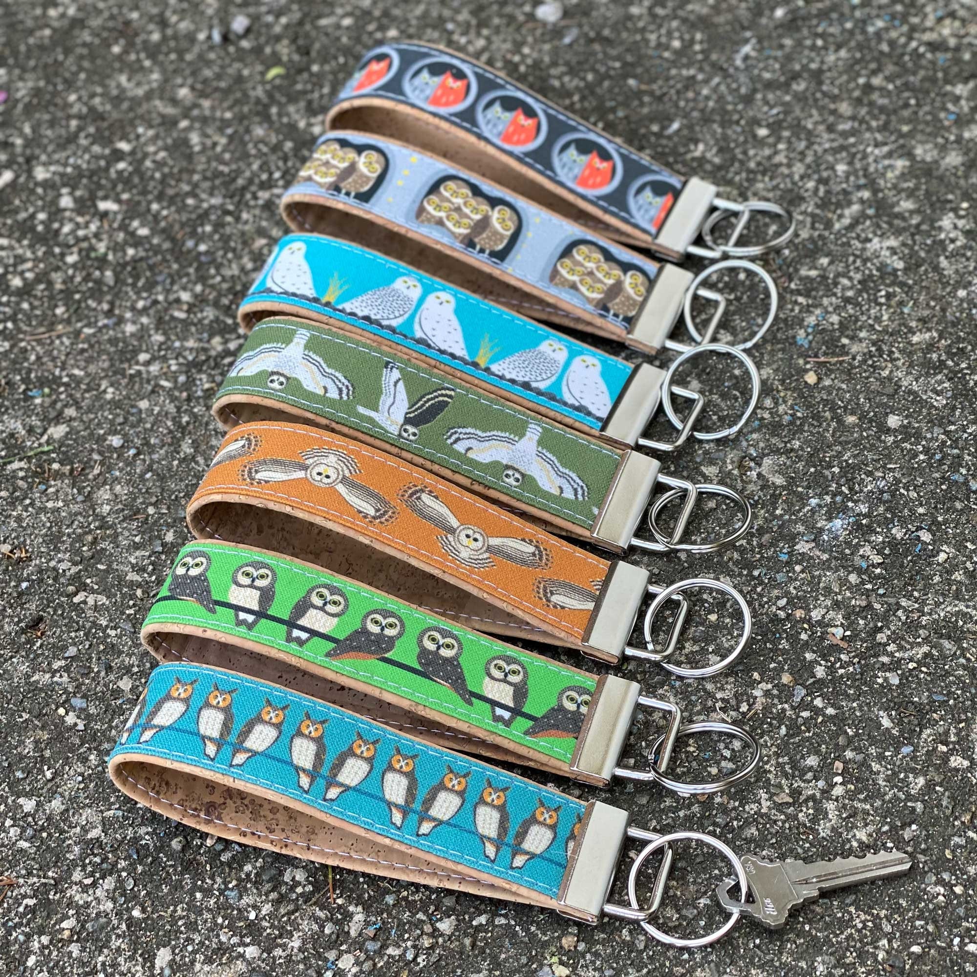 Owl Cork Keychain: Eco-Friendly Wildlife Key Fob