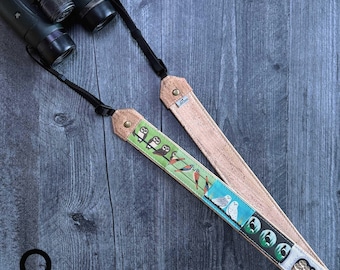Patchwork Optics Strap (O) | Binoculars, Camera | Eco-friendly | Birdwatching, Photography