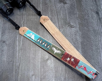 Patchwork Optics Strap (R) | Binoculars, Camera | Eco-friendly | Birdwatching
