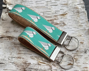 Piping Plover Keychain | Cork and Linen | Eco-friendly | Wildlife, Birds