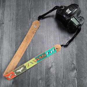 Correa para óptica Patchwork (S) / Binoculares, cámara / Ecológica / Observación de aves