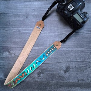 Dragonne pour jumelles/appareil photo Patchwork Birds | Respectueux de l'environnement | Observation des oiseaux, oiseaux de rivage, hiboux, oiseaux chanteurs image 19