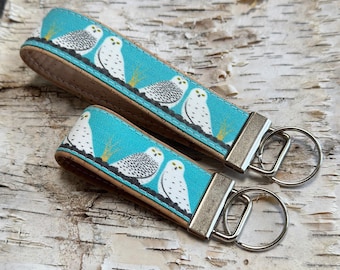 Snowy Owl Keychain | Cork and Canvas | Eco-friendly | Wildlife, Birds
