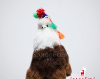 Handgemaakte Peruaanse babyalpacabontspeelgoed: zacht knuffeldier