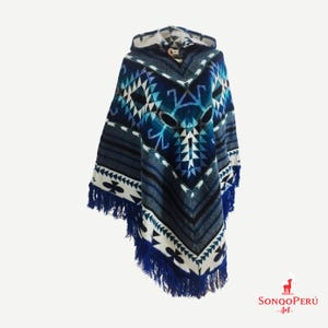 Geometric. Alpaca wool poncho for women and men. Poncho green triangle. Alpaca poncho women's