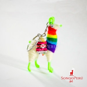 Lot of lucky llama keychains, keychain, Llama Alpaca Miniature, Llama Wool Keychains, Alpaca Keychains, Peruvian Keychains