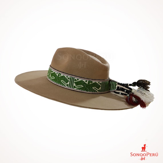 Alpaca Wool Fedora Hat: Andean Handwoven Band, Unisex  display picture 1