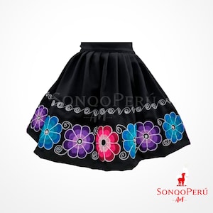 Traditional Peruvian Skirt from Peru, Typical Peruvian costume for little girls, from 2 to 10 years old.
