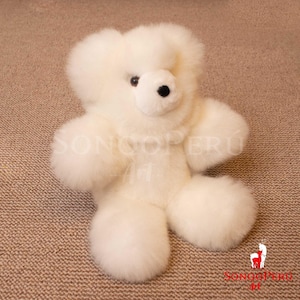 Ursinho de pelúcia Alpaca feito à mão: Boneco de pelúcia de 12/14 polegadas