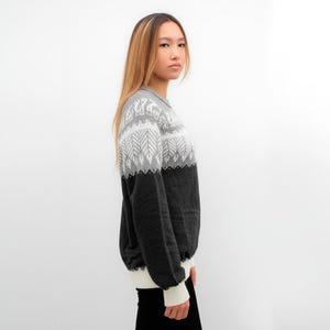 Dark gray alpaca sweater, Women&#39;s soft wool sweater, autumn and winter sweater, Peruvian sweater, handmade sweater,  minimalist sweater