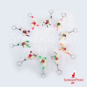 Schlüsselanhänger, Lama Alpaka Miniatur, Lama Wolle Schlüsselanhänger, Alpaka Schlüsselanhänger, peruanische Schlüsselanhänger, Partybevorzugung, Hochzeit spezielles Geschenk