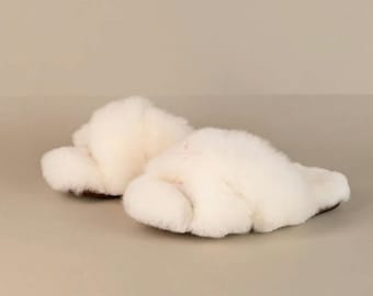 Handmade Baby Alpaca Slippers: Soft Winter Suede Sole