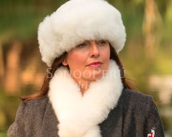 Handmade Baby Alpaca Fur Cossack Hat - Women's Winter Hat