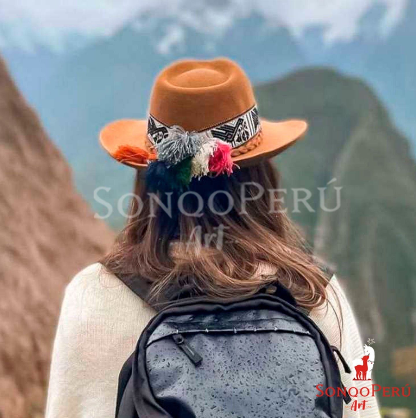 Camel Fedora Hat: Peruvian Artisan-Made Felt with Woven Band