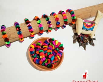 Set of 5 Scrunchies/Multicolor hair ties/Ponytail holder/Peruvian Scrunchies/Andean Design Scrunchie/Colets/Boho/ colet/ Hair Ties