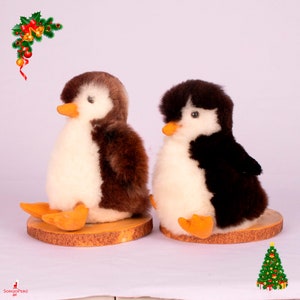 Alpaca penguin, Peruvian handmade penguin plush, 11 inches