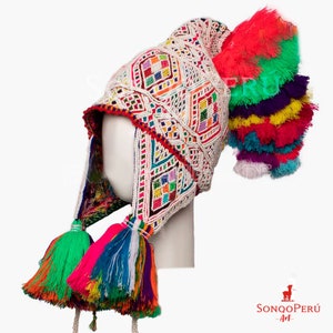 Peruvian Shaman Hat, Chullo Ceremony &quot;Q&#39;ero&quot; Hat, Chullo Quero Ceremony 23 inches, Chullo Shaman Hat, Chullo Ceremonial Q&#39;ero