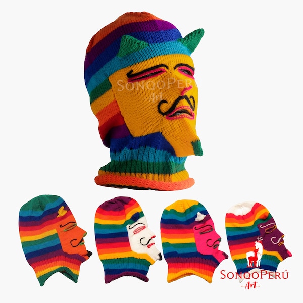 Multicolor Check Balaclava