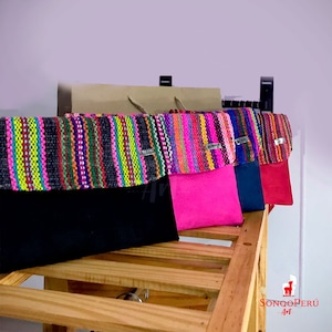 Clutch-Tasche, peruanische Tasche, handgefertigtes Handwerk, Boho-Tasche, Weihnachtsgeschenk für sie, handgefertigte Tasche, Andendecke,