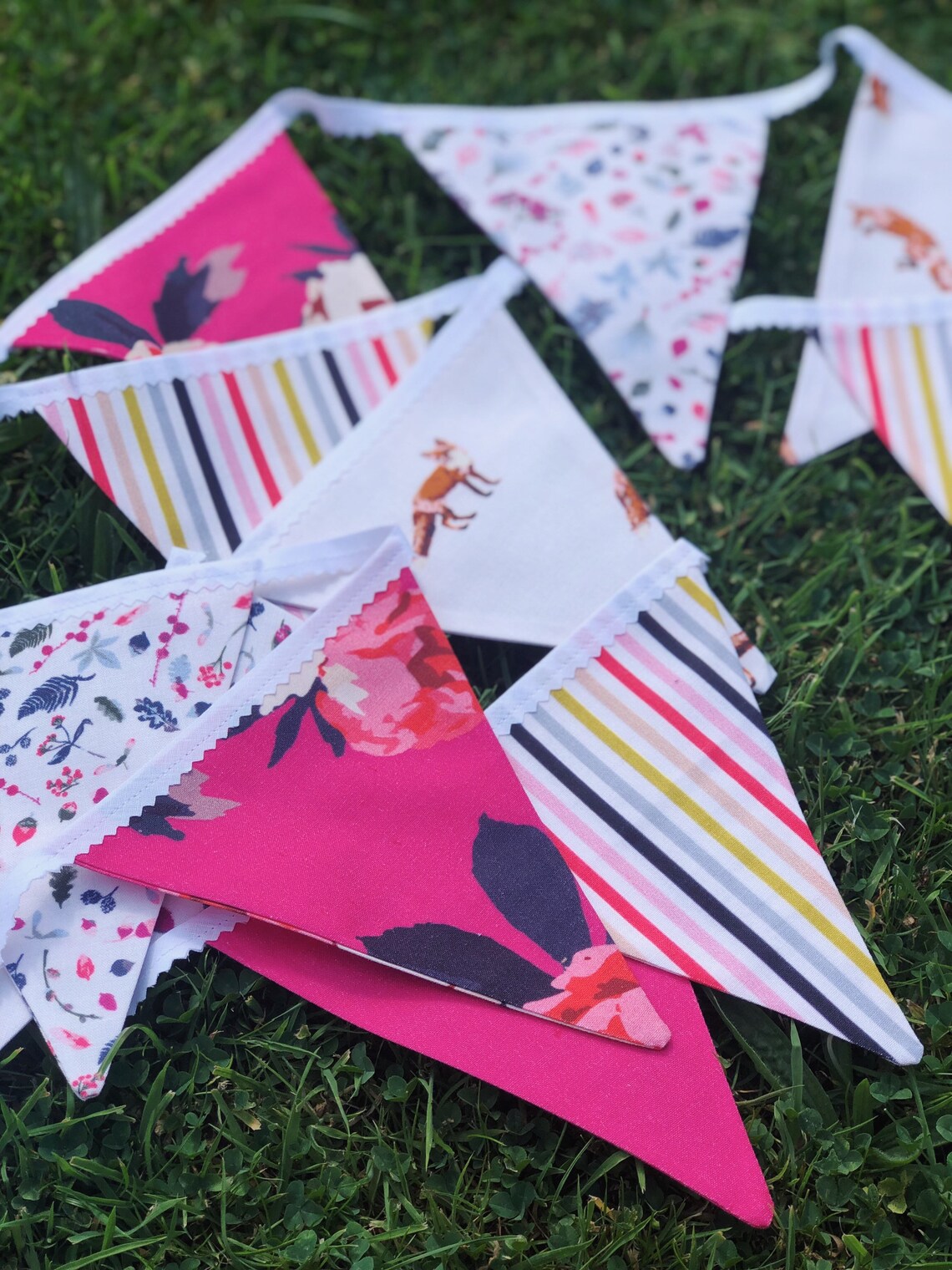 Joules fabric summer bunting double sided cotton Etsy