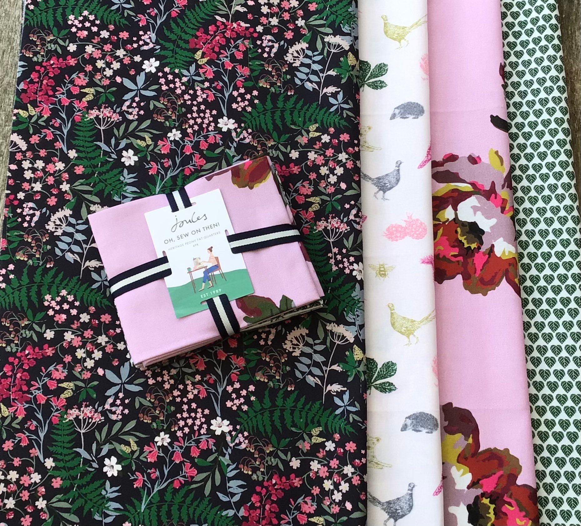 Cotton bunting sewn in Joules Heritage Peony Fabric Etsy