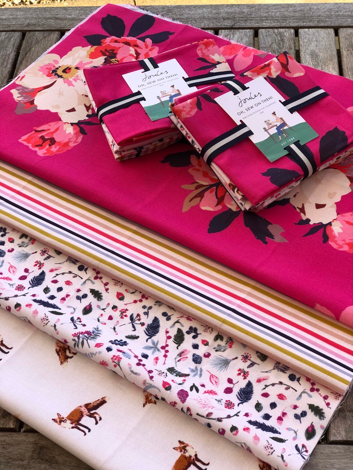 Joules fabric summer bunting double sided cotton Etsy