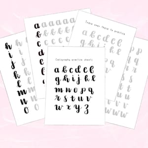 Kalligraphie Übungsblätter