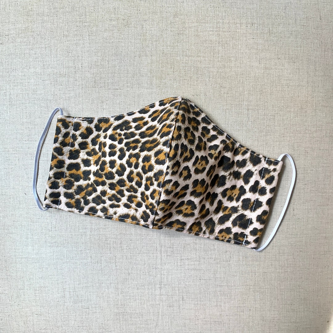 Leopard Print Face Mask Women's Face Mask Animal Print Etsy